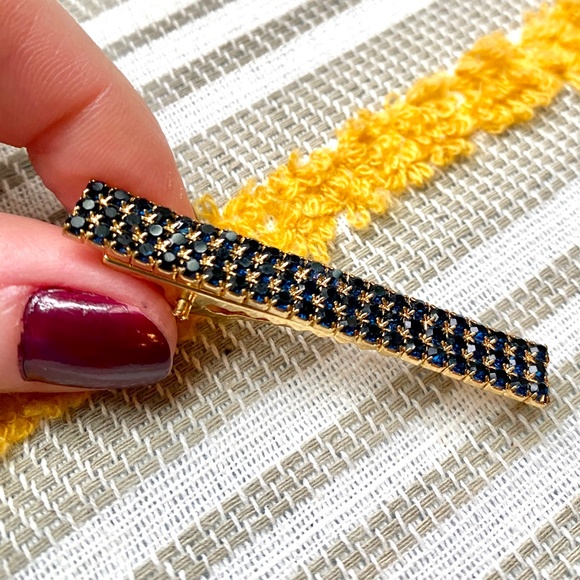 Blue Rhinestone Crystal Hair Clips - Picture 4 of 8